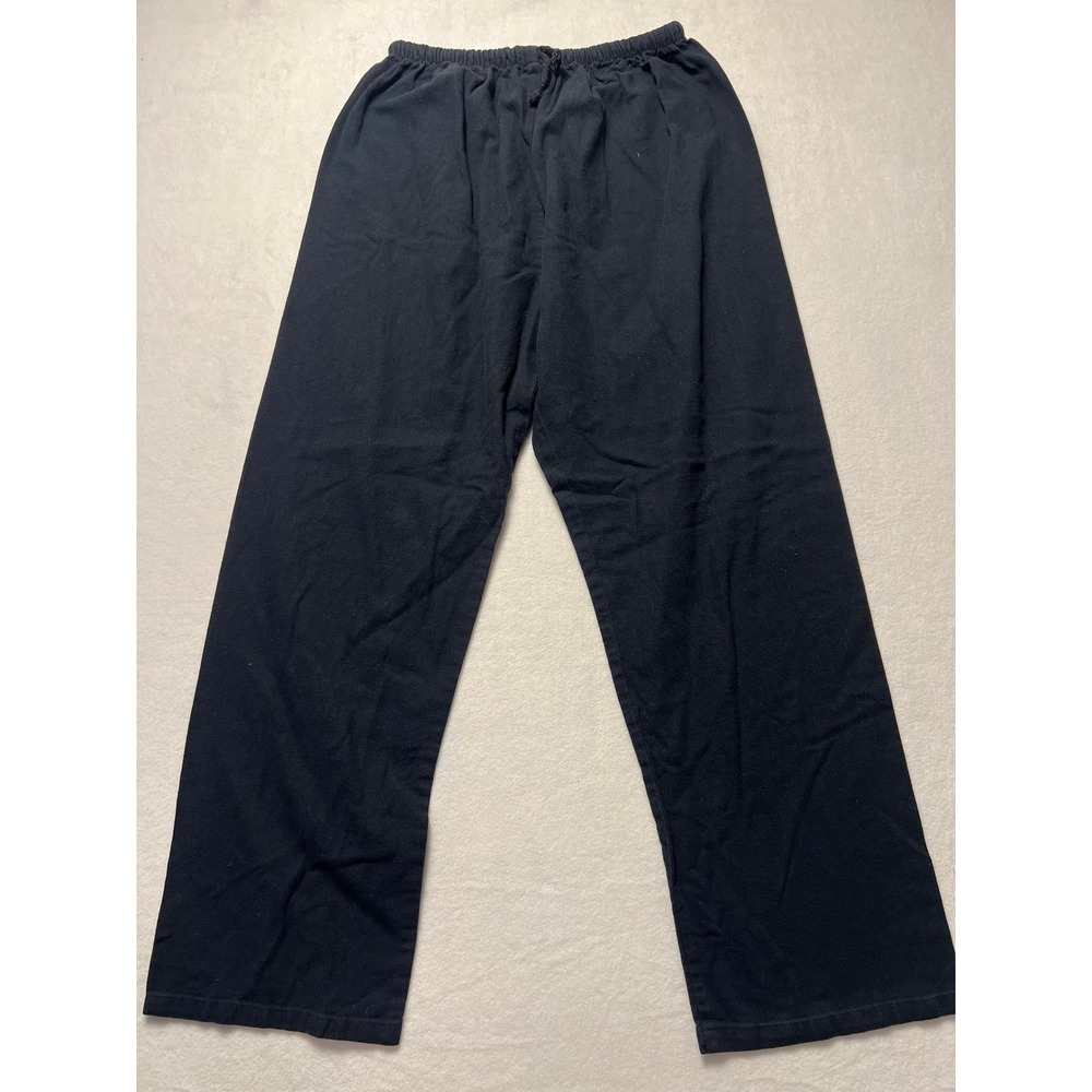 Men L/XL Lounge Pants Casual Relaxed Black Elastic Waist Drawstring 3108
